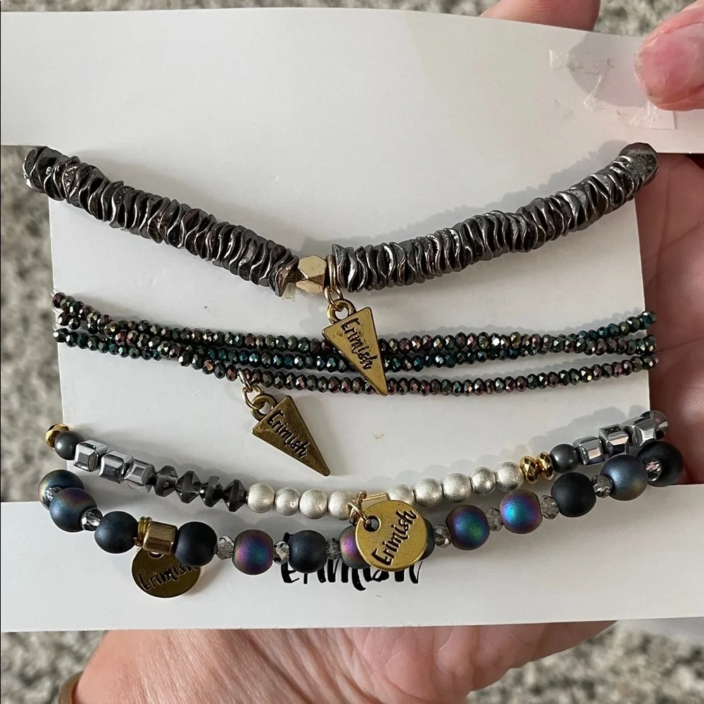 Erimish Black and Gold Bracelet Trio